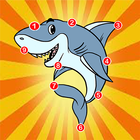 Shark Fish Game Dot to Dot para niños icono