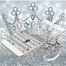 Princess Silver Crown Glitters Keyboard Theme APK