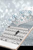 Princess Silver Crown Glitters Keyboard Theme Cartaz