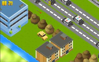 Blocky Town Traffic Cross capture d'écran 1