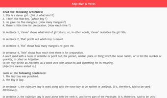 Adjective and Verbs capture d'écran 3