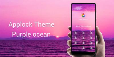 AppLock Theme Purple Ocean capture d'écran 3