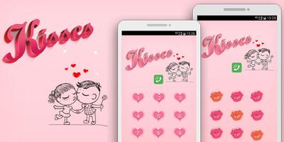 Applock Theme Kiss Love syot layar 3