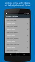 Privilege Checker & Calculator poster