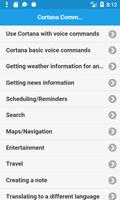 Voice Commands for Cortana Affiche