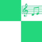 Green and White Piano Tiles icon