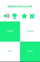 Green and White Piano Tiles پوسٹر