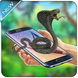 Snake on Mobile Screen Prank : Animated Snake App