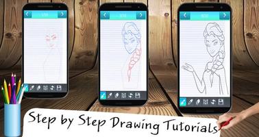 Learn  draw forzen poster