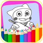 آیکون‌ coloring ninja hatori