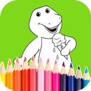 Purple dino coloring book APK