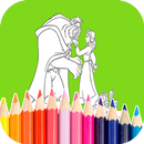 Girl and Beast coloring book APK