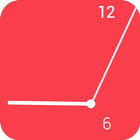 Minimal Red Clock icon