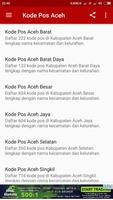 Kode Pos Aceh 2018 screenshot 1
