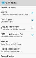 SMS Notifier (SMS Popup) captura de pantalla 1