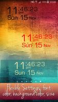 Flexi Clock Widget (Seconds) الملصق