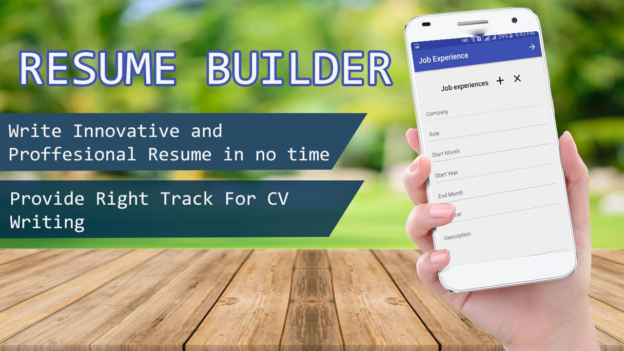 Professional Resume Builder Quick Cv Maker 2018 For Android Apk Download