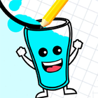 Happy Class water Draw lines icon