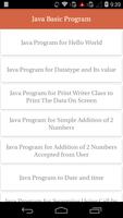 100+ Java Programs اسکرین شاٹ 1