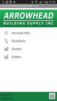 Arrowhead Building Supply Web Track screenshot 1