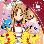 Anime Asuna Pokeball Pika Screen Lock Pattern