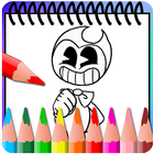How to color bendy and the ink machine -coloring- icon