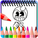 How to color bendy and the ink machine -coloring- aplikacja