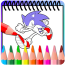 How to color sonic the hedgehog ( coloring pages) aplikacja