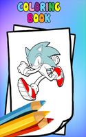 How to color sonic the hedgehog ( coloring pages) Affiche