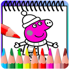 How to color Peppa Pig ( coloring pages) icon