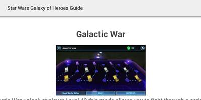 Guide Galaxy of Heroes capture d'écran 1