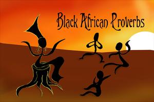 Black African Proverbs Affiche