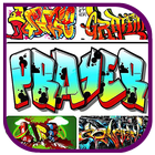3D Letter Desain Graffiti ikon