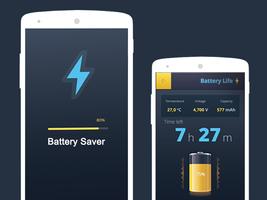 long battery saver and fast charging battery life poster