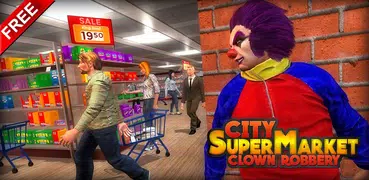 Stadt Supermarkt Clown Robbery