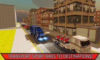 Camión transporte bicicletas Poster