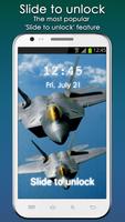 Jet Fighter Lock Screen Wallpa captura de pantalla 1