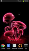 Luminous Mushroom 3D Poster