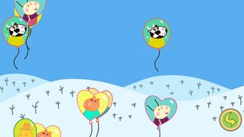 Balloons Pop Peppa Kids Games Affiche
