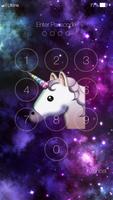 Emoji Unicorn Heart PIN Lock poster