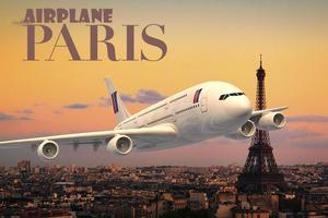 Airplane Paris Affiche