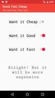 Good, Fast and Cheap 截圖 1