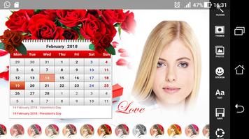 برنامه‌نما HD Calendar Photo Frames 2018 عکس از صفحه