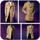 Man Trench Coat Photo Suit ikon
