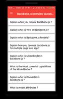 Backbone.js Interview Question تصوير الشاشة 1