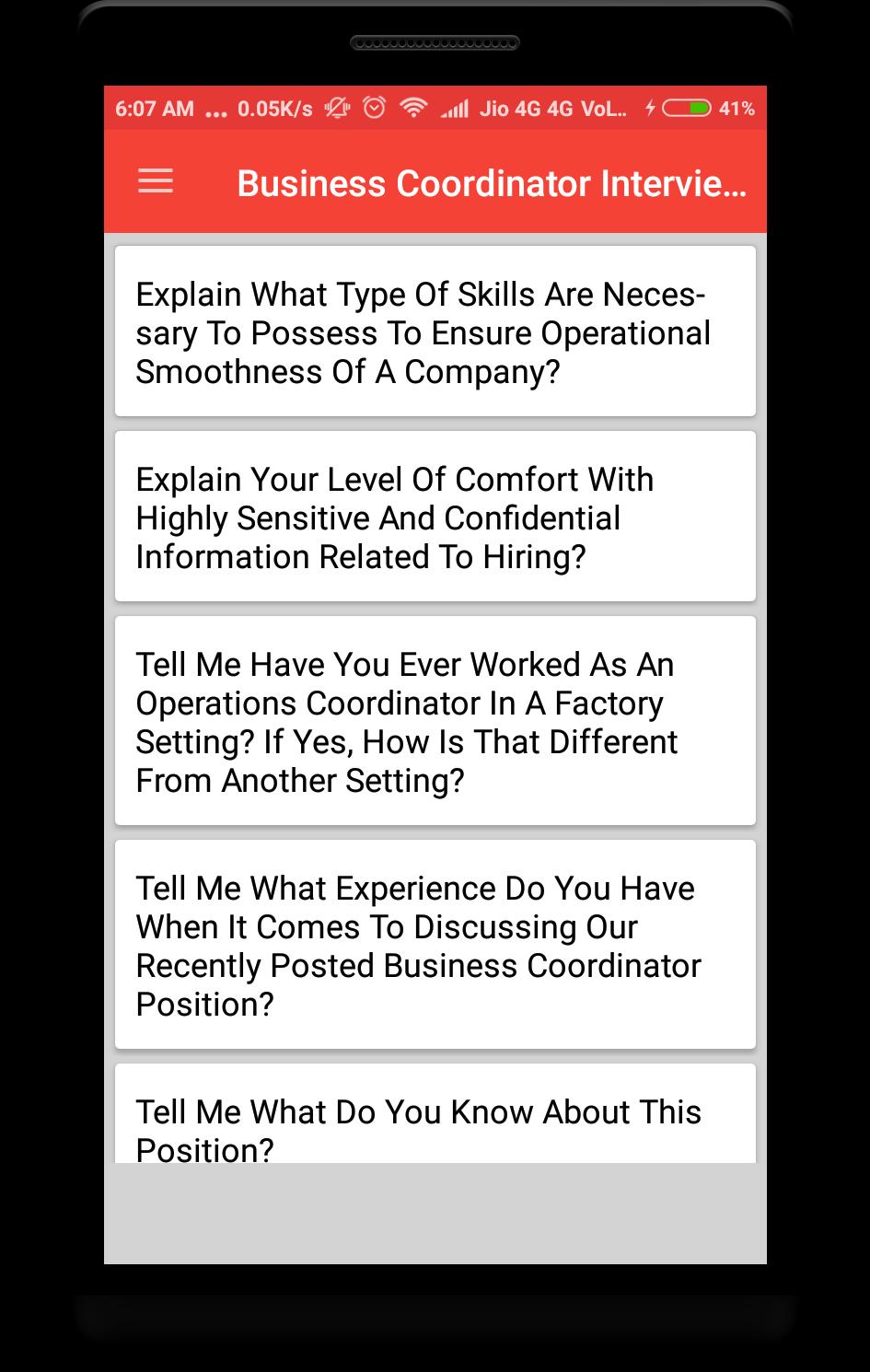 Business Coordinator Interview Question For Android Apk Download