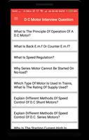 DC Motor Interview Question Poster