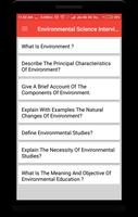 Environmental Science Interview Question Affiche