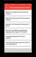 Environmental Science Interview Question capture d'écran 1