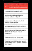 Ethical Hacking Interview Question Affiche